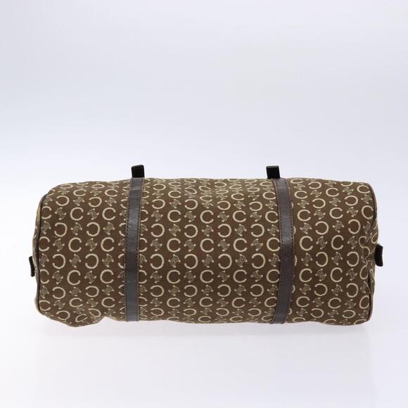 CELINE C Macadam Canvas Hand Bag Brown Gold - Picture 9 of 12